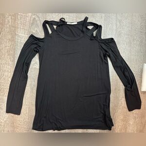 Cold Shoulder Long Sleeve Top - M